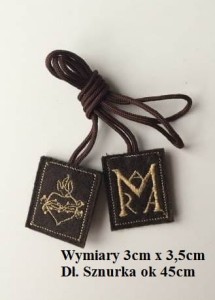 Szkaplerz Karmelitański Haftowany 2