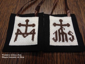 Szkaplerz Karmelitański Haftowany 7