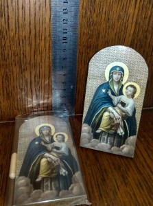 Obrazek drewniany z MB Szkaplerzną nr 3