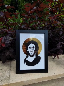 Obraz wzorowany na ikonie Chrystusa Pantokratora z Synaju