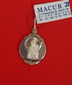 Medalik szkaplerzny srebrny -  "nr 21"