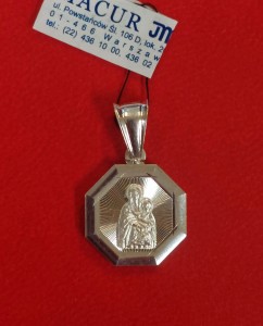 Medalik szkaplerzny srebrny -  "nr 22"