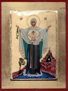 Ikona - Matka Boża Szkaplerzna (duża)