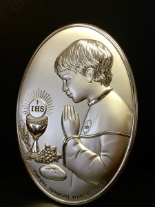 Srebrny obrazek owal 