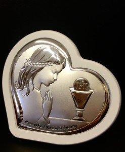 Srebrny obrazek serce