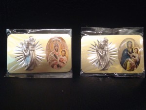 Plakietka samochodowa ze św. Krzysztofem