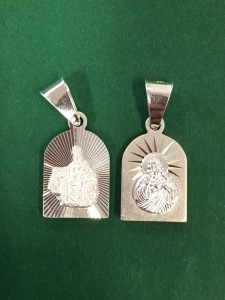 Medalik szkaplerzny srebrny - "nr 9"